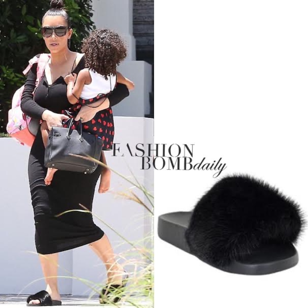 GIVENCHY Mink Fur Slides